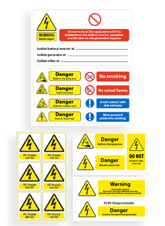 Battery Hazard Labels