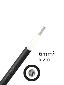 6mm2 single-core 2m - Black