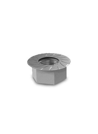 K2 Hexagon flange nut with serration - M10