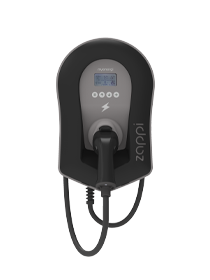 zappi ev charger 7kw to 22kw tethered black